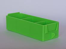 Šuplík na součástky ze zeleného ABS